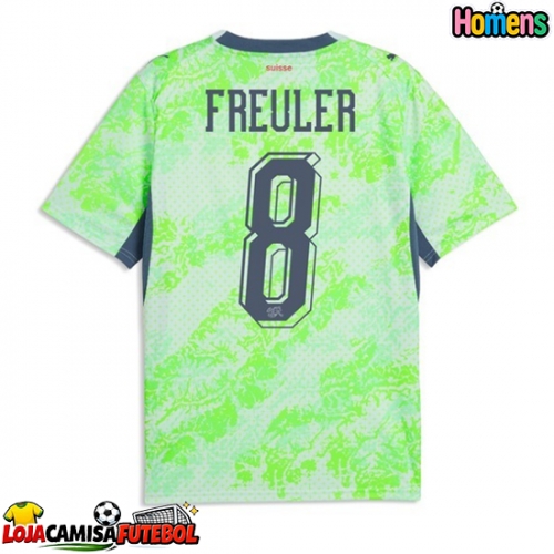 Camisa de Futebol Suíça Remo Freuler #8 Equipamento Secundário Mundo 2026 Manga Curta